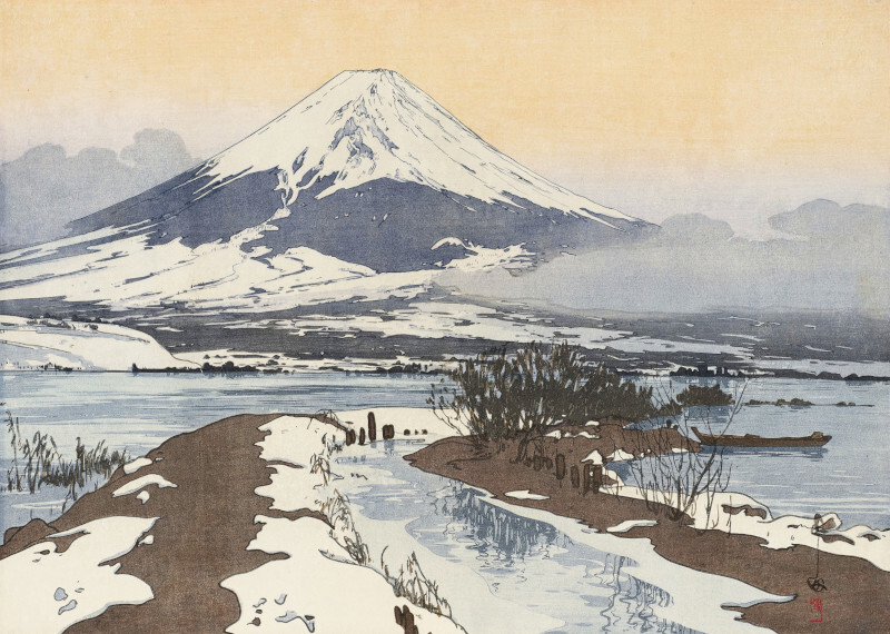 Japanese Art Woodblock Print Repro «Fuji from Kawaguchi Lake» YOSHIDA HIROSHI