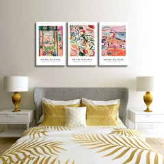 Large 3 Piece Henri Mattise Art Abstract Colorful Matisse Posters Canvas Prints