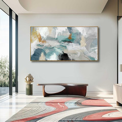 Large Hand-Painted Canvas Art for Minimalist Home Decor – 30×60 Inch