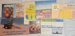 Scholastic Weekly Reader Classroom Poster Lot of 8 1970s 1990s Animals Maps