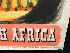 original c. 1950s SOUTH AFRICA Cape Town Winery 25×40 Travel Poster – Leon Dixon