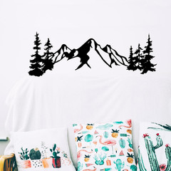 Metal Mountain Wall Art Decor, Mountain Forest Silhouette Art Suitable for Livin