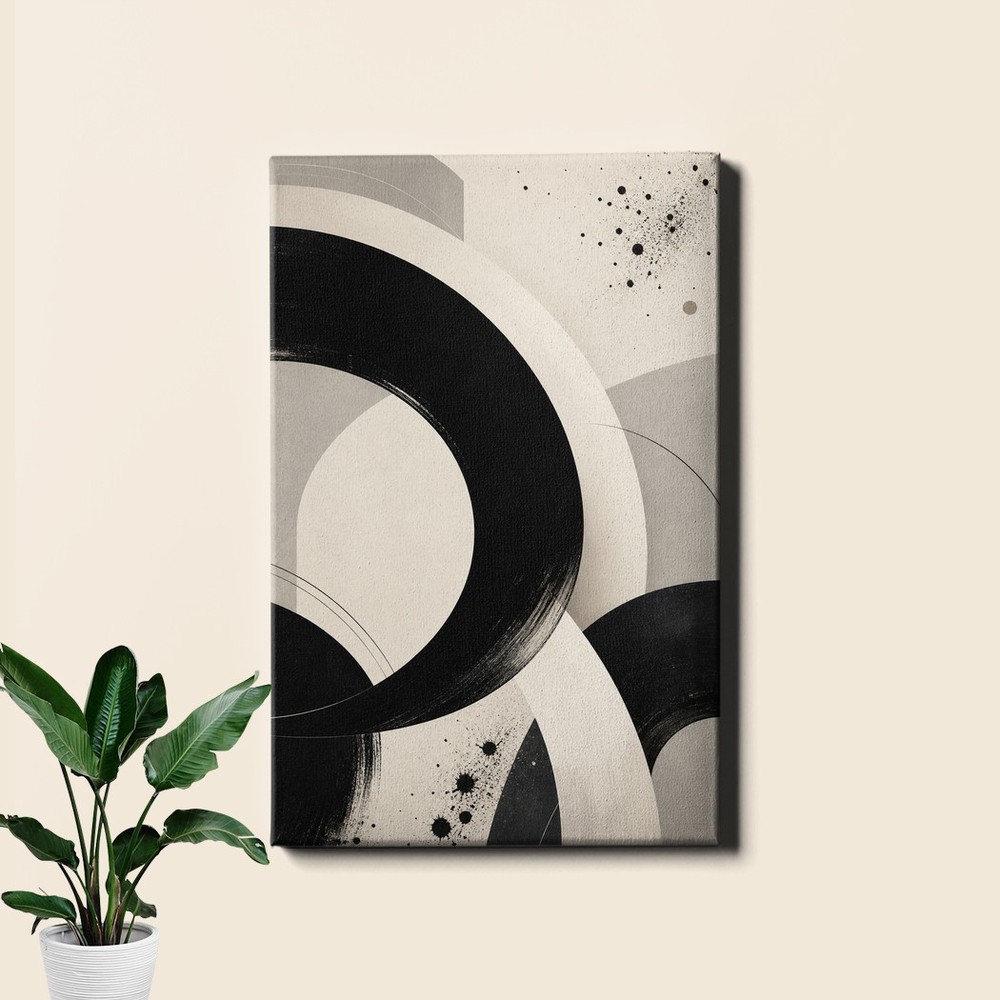 black_and_white_abstract_geometric_arches