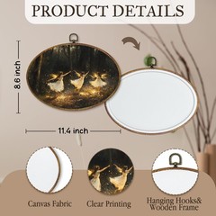 Enchanted Forest Fairy Oval Wall Art Decor, Vintage Magical Fantasy Fairytale…