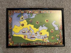 ancient world Vintage Pictorial Map Print| Ancient World Map Poster 16×24