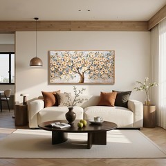 imjiayu Tree of Life Wall Art, Large Wall Decor, Framed Wall Art, Cherry Blos…