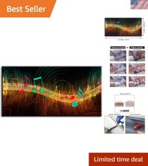 Modern Musical Note Canvas Art – Waterproof & UV Resistant Decor 31.5″ x 15.8″