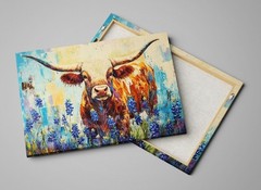 Texas Longhorn Canvas Gallery Wrapped Extra Large Wall Art Living Room Decor