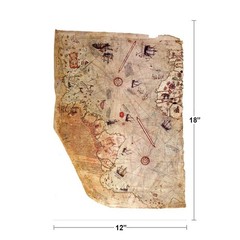 Piri Reis 1513 Historical World Map Cool Wall Decor Art Print Poster 12×18
