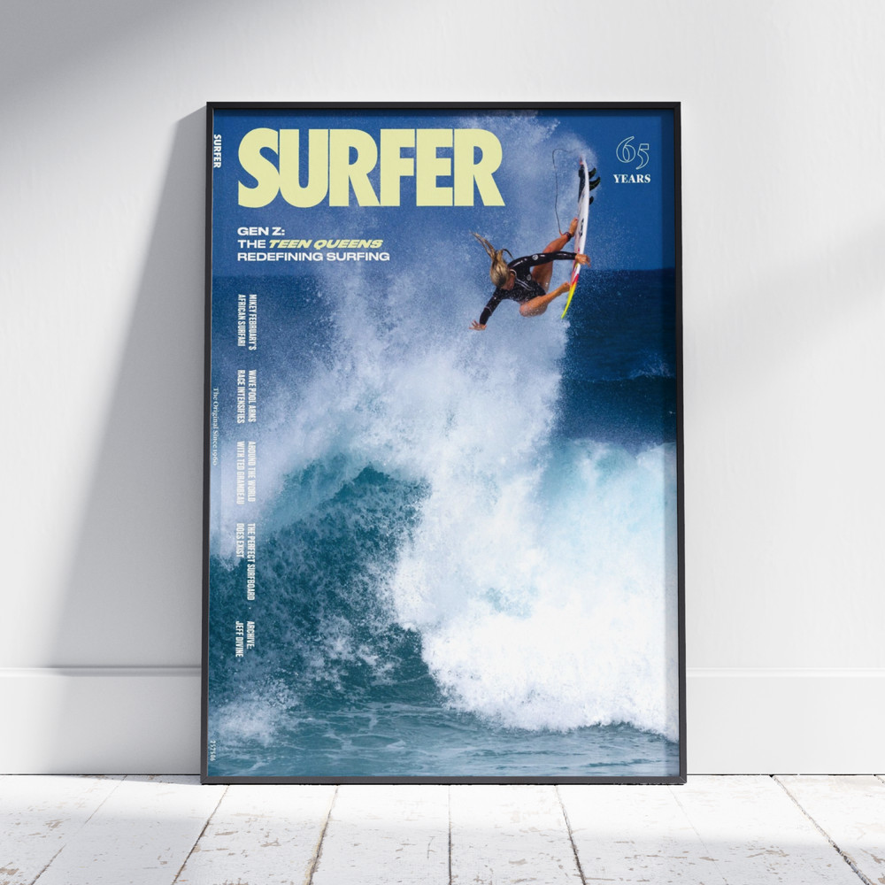 Vintage SURFER Magazine Cover Poster Retro Surf Wall Art Beach Decor Print
