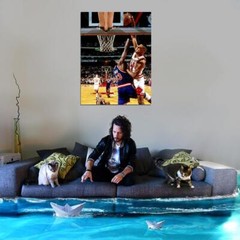 V5664 Scottie Pippen Dunk Patrick Ewing Bulls Retro Decor WALL POSTER PRINT