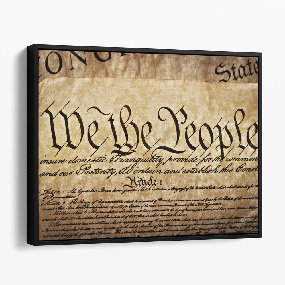 We The People United States Constitution USA History Canvas Print Wall Art
