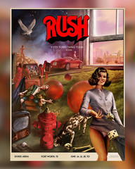 Rush 2026 Fort Worth Concert Poster Fifty Something Tour