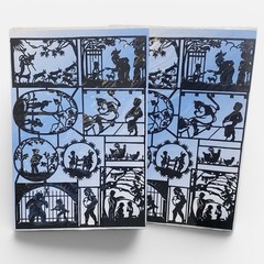 Vintage Fairy Tale Nursery Rhyme Silhouette Paper Cutout Sheets Lot of 2 NOS