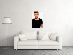 Ricky Martin Black T-shirt Writer Artist Painting Wall Home Decor – POSTER 20×30
