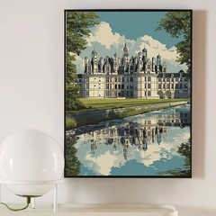 Château De Chambord France Poster, French Castle Wall Art Print