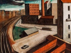Urban Landscape Mario Sironi 1922 Futurist Italian Cityscape Industrial Modern