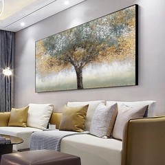 Abstract Tree Painting Print on Canvas Wall Art Poster Decor Landscape Picture