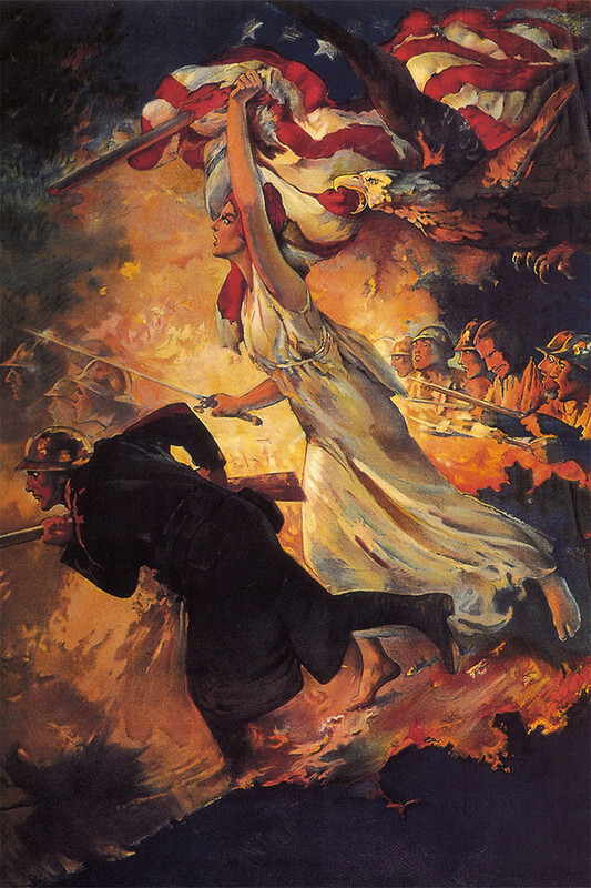 Charge Of Liberty Vintage World War Two USA Military Propaganda – POSTER 20″x30″