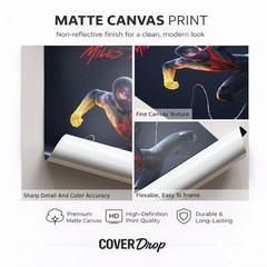 Spiderman Miles Morales Gaming Cover Poster | Premium Matte Canvas Print