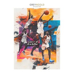 Leave it all on the Floor Sports Poster WallArt Print pick size A4/A3/A2/90x60cm
