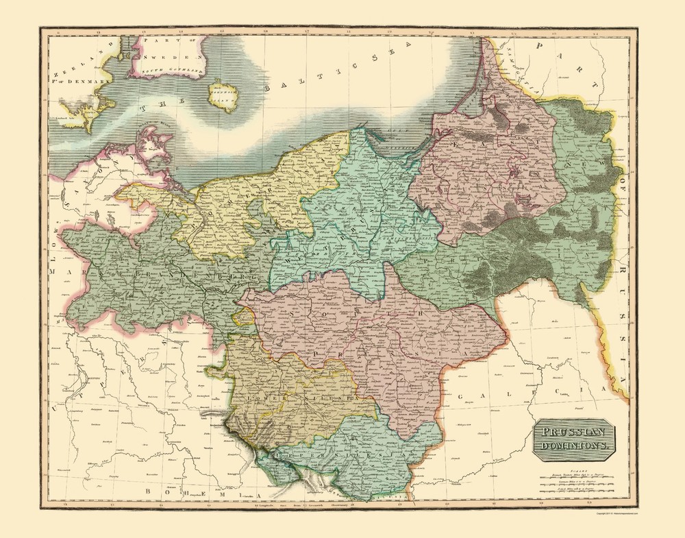 Historic Map – Prussia Germany – Thomson 1817 – Vintage Wall Art