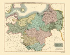 Historic Map – Prussia Germany – Thomson 1817 – Vintage Wall Art