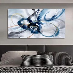 Abstract Blue & White Canvas Wall Art Canvas Painting Canvas Mural Home Decor
