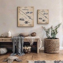 Fishing Gifts for Men, Fishing Gear Patent Canvas Print