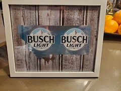 Handmade Busch Light Beer Montana State Cutout Art In Frame