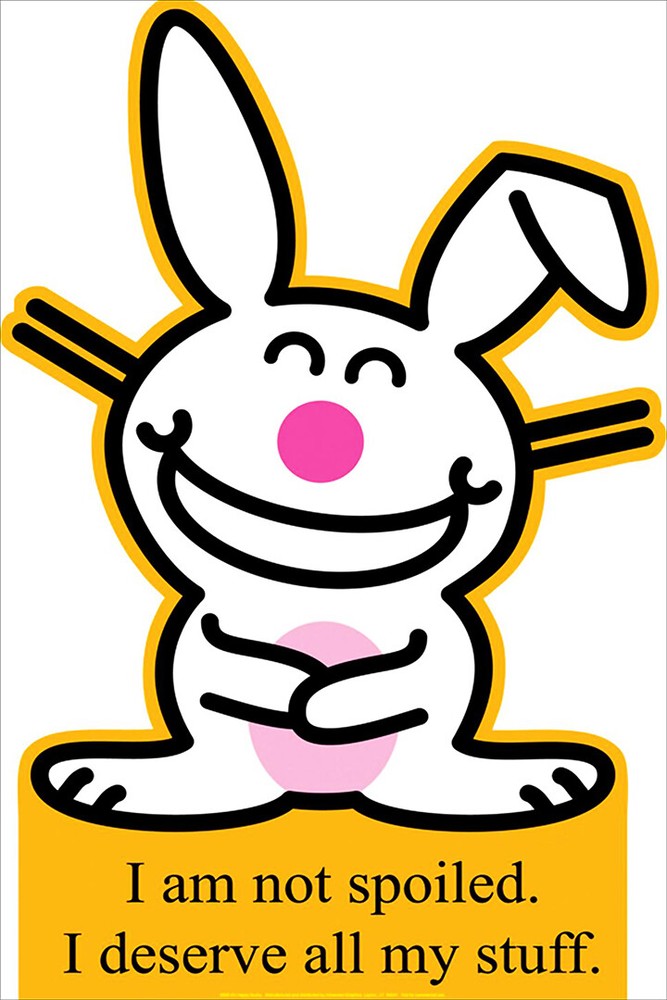 Happy bunny Funny Jokes Rare Hot New Art Wall Indoor Room Outdoor – POSTER 20×30