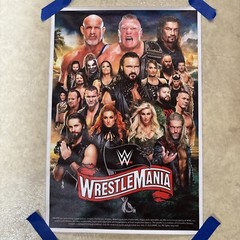 Wrestle Mania 2020 Pro Wrestling ✅ Man Cave Canvas Poster Wall Art ✅ 12×18 in