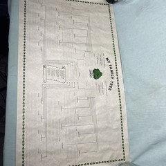 Vintage Family Tree Chart Poster Genealogy Record Chart 24×19 Floral Border