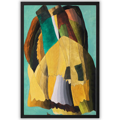 Abstract Cubist Portrait Poster Lee Krasner Mid Century Modern Framed Art 11×17