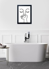 Humorous Bathroom Wall Decor Funny Toilet Canvas Art Framed Picture Print Sign