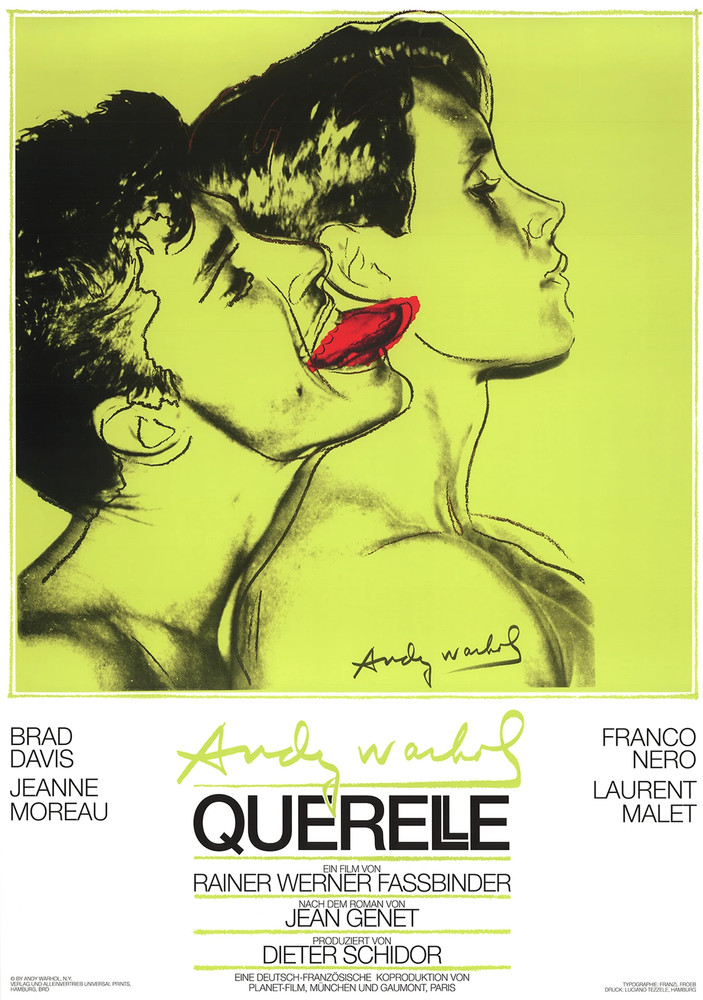 ANDY WARHOL Querelle Green 39.25″ x 27.5″ Poster 1983 Pop Art Green, Black Film,
