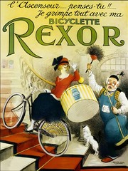 16216.Wall Decor Poster.Interior Art.Bicyclette REXOR French Cycling Ad Comic