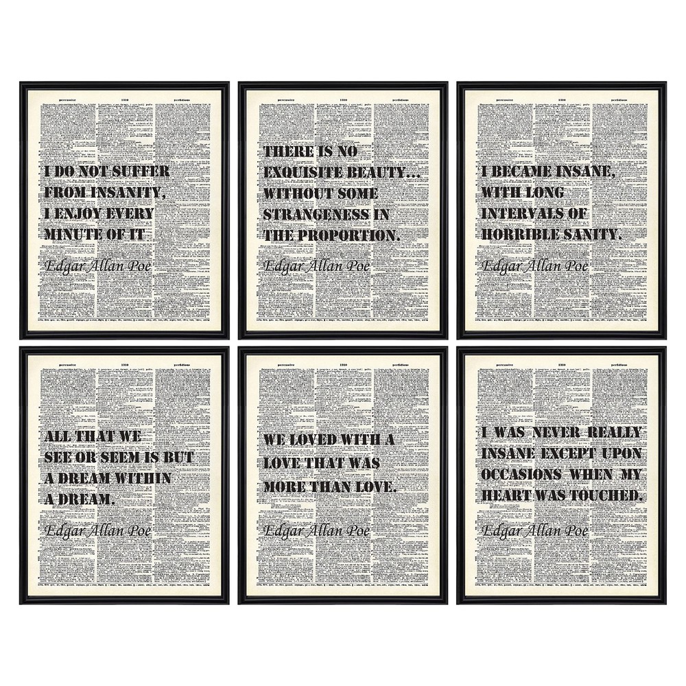 97 DECOR Edgar Allan Poe Decor – 8×10 Inches,