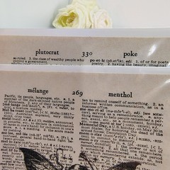 Fairy Dictionary Art Prints Vintage Upcycled Book Page Decor Whimsical Set of 2