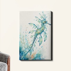 Leafy sea dragon watercolor ocean fantasy Wall Art