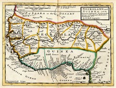 Negroland and Guinea Map 1736 West African American History Slave Trade Poster