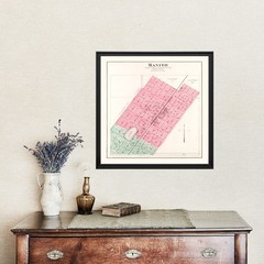 Old Map of Manito, IL 1891 – Vintage Manito Illinois Art