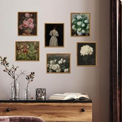 Charming Vintage Flower Canvas Art – 8x10in Framed Peony for Modern Spaces