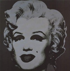 ANDY WARHOL Marilyn Black (Mini) 9.5″ x 9.5″ Offset Lithograph 1995 Pop Art Monr