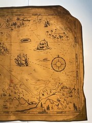 HUGE Pirate Treasure Map Aged Replica Art Print CANVAS – 24 x 32 Inches