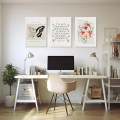 Motivational Quotes Canvas Art Set for Office & Home Decor – 3 Pieces