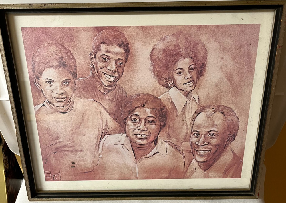 17″ X 14″ FRAMED w/ Glass GOOD TIMES TELEVISION SHOW PRINT Reprint PICTURE