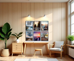 Motivational Posters Prints Set of 6 Canvas Wall Art Artwork Wall Decor Posit…