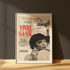 Vivre Sa Vie Movie Poster 1962 French New Wave Jean Luc Godard Film Art Print