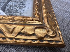 Tropical Palm Tree Framed Wall Art Goldtone Tabletop Wall Hanging Picture Frame